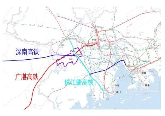 新广湛高铁规划图，重塑区域交通格局的宏伟蓝图